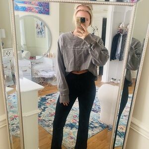 Flora-Bama Gray Cropped Sweatshirt